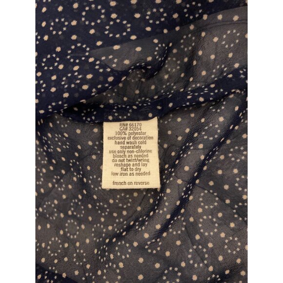 Pins & Needles Navy Blue Sheer Babydoll Lace Poka Dot Print Dress XS - Picture 6 of 8
